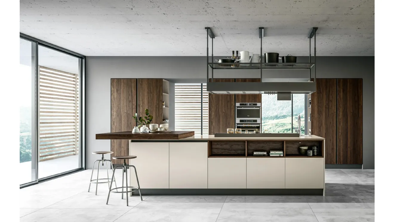 Cucina Moderna Round 01 con isola di Arredo3