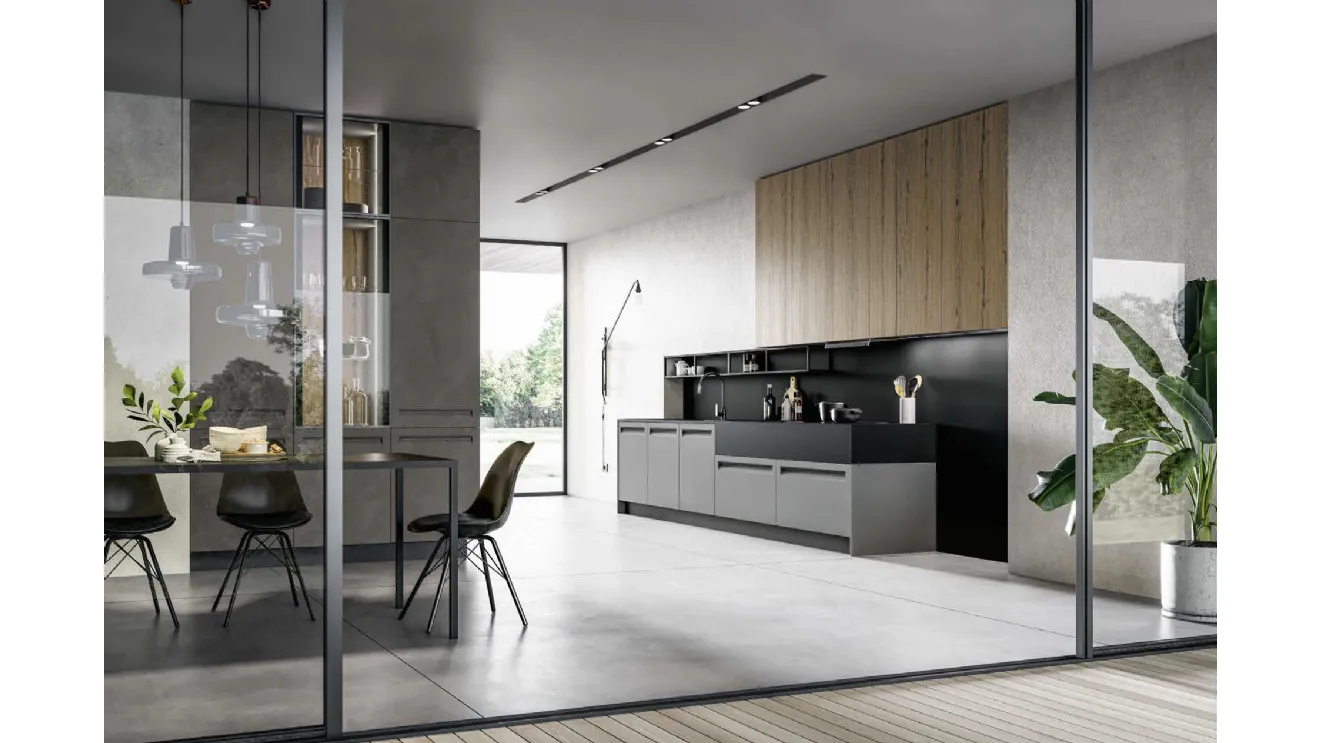 Cucina Moderna lineare Tekna 03 di Arredo3