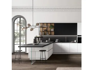 Cucina Moderna Time 07 con penisola di Arredo3