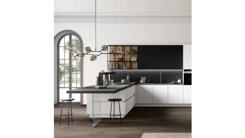 Cucina Moderna Time 07 con penisola di Arredo3