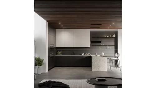 Cucina Moderna Wega 01 con penisola di Arredo3