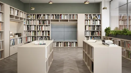 Mobile Ufficio Libreria a muro 16A in melaminico di Cinquanta3